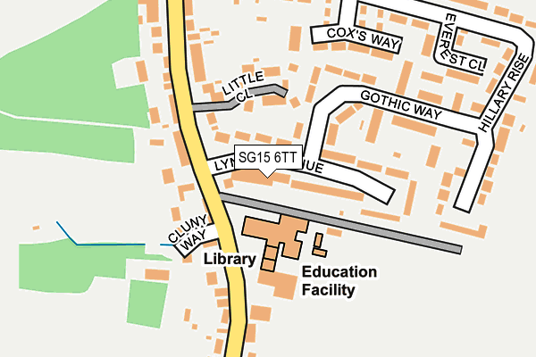 SG15 6TT map - OS OpenMap – Local (Ordnance Survey)