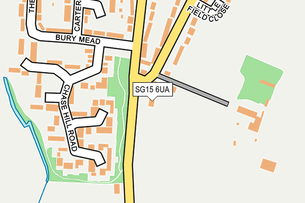 SG15 6UA map - OS OpenMap – Local (Ordnance Survey)