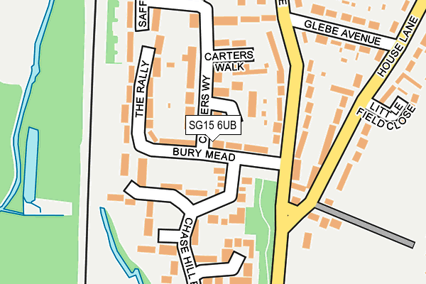 SG15 6UB map - OS OpenMap – Local (Ordnance Survey)
