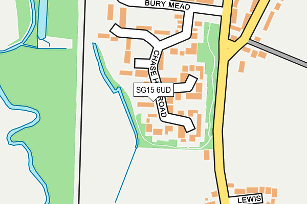 SG15 6UD map - OS OpenMap – Local (Ordnance Survey)