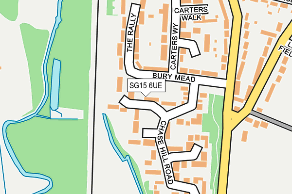 SG15 6UE map - OS OpenMap – Local (Ordnance Survey)
