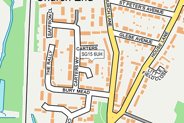 SG15 6UH map - OS OpenMap – Local (Ordnance Survey)