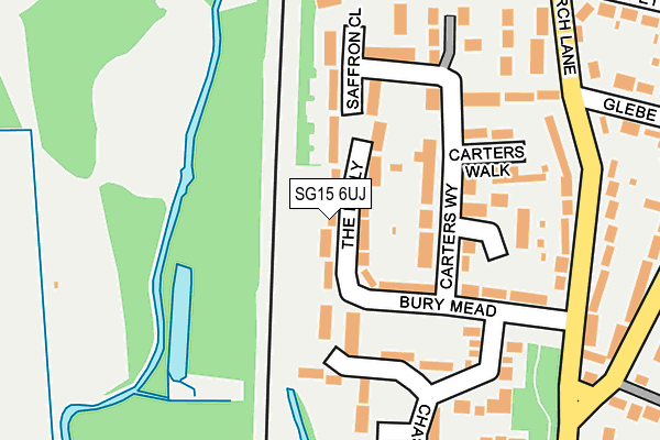 SG15 6UJ map - OS OpenMap – Local (Ordnance Survey)
