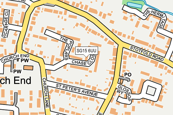 SG15 6UU map - OS OpenMap – Local (Ordnance Survey)