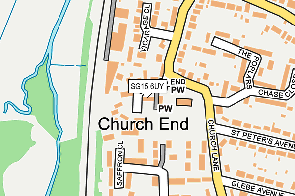 SG15 6UY map - OS OpenMap – Local (Ordnance Survey)