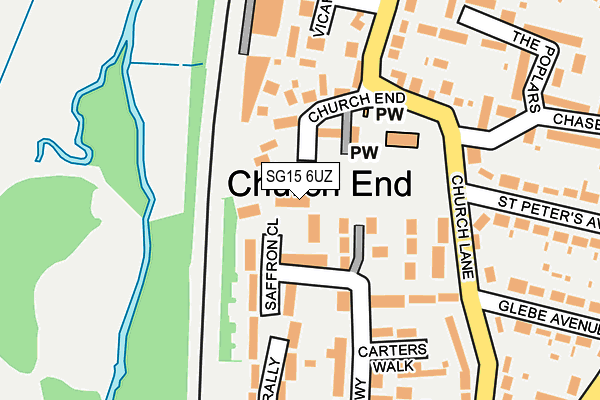 SG15 6UZ map - OS OpenMap – Local (Ordnance Survey)