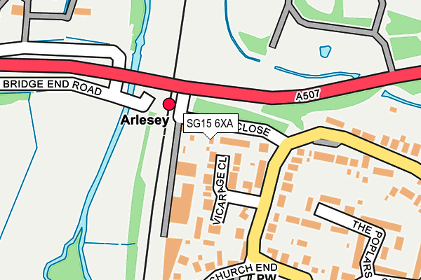 SG15 6XA map - OS OpenMap – Local (Ordnance Survey)