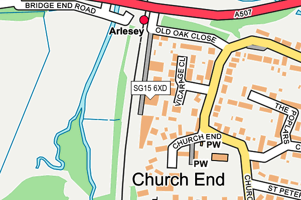 SG15 6XD map - OS OpenMap – Local (Ordnance Survey)