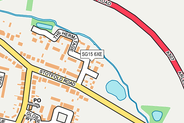 SG15 6XE map - OS OpenMap – Local (Ordnance Survey)