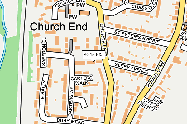 SG15 6XJ map - OS OpenMap – Local (Ordnance Survey)