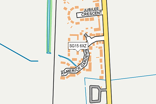 SG15 6XZ map - OS OpenMap – Local (Ordnance Survey)