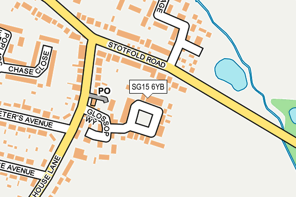 SG15 6YB map - OS OpenMap – Local (Ordnance Survey)