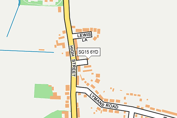 SG15 6YD map - OS OpenMap – Local (Ordnance Survey)