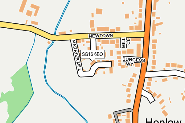 SG16 6BQ map - OS OpenMap – Local (Ordnance Survey)