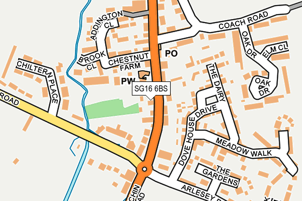 SG16 6BS map - OS OpenMap – Local (Ordnance Survey)