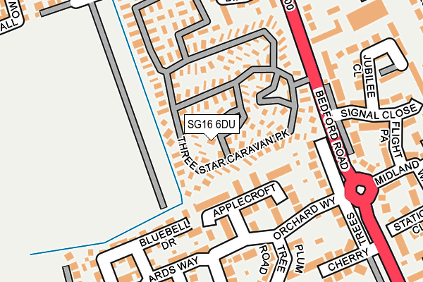 SG16 6DU map - OS OpenMap – Local (Ordnance Survey)