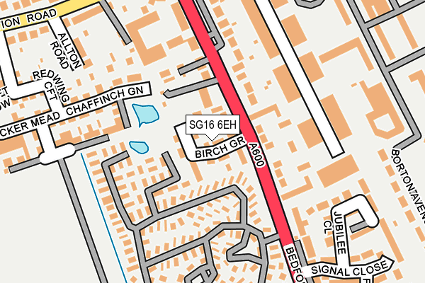 SG16 6EH map - OS OpenMap – Local (Ordnance Survey)