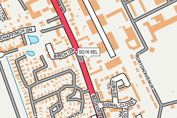 SG16 6EL map - OS OpenMap – Local (Ordnance Survey)