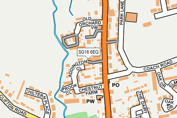 SG16 6EQ map - OS OpenMap – Local (Ordnance Survey)