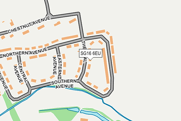 SG16 6EU map - OS OpenMap – Local (Ordnance Survey)