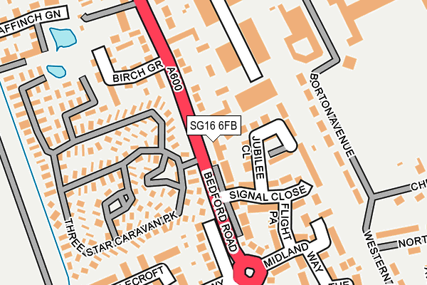 SG16 6FB map - OS OpenMap – Local (Ordnance Survey)