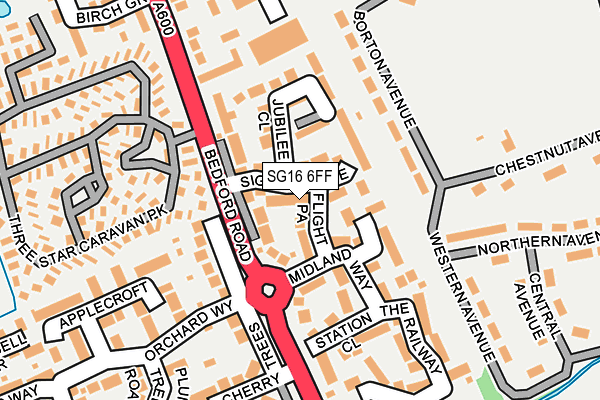 SG16 6FF map - OS OpenMap – Local (Ordnance Survey)