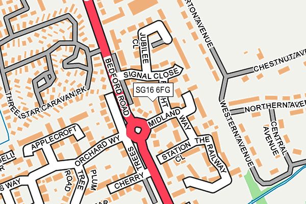 SG16 6FG map - OS OpenMap – Local (Ordnance Survey)