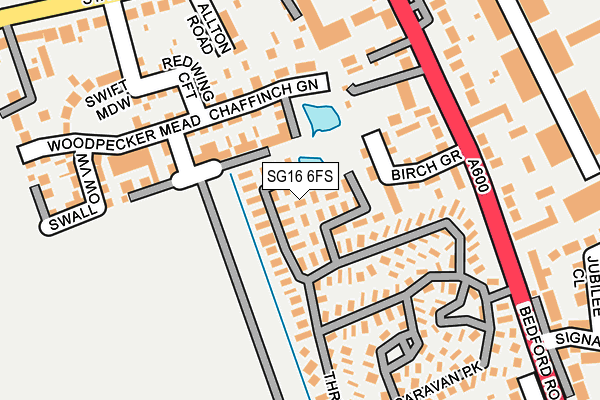 SG16 6FS map - OS OpenMap – Local (Ordnance Survey)