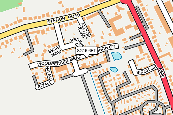 SG16 6FT map - OS OpenMap – Local (Ordnance Survey)
