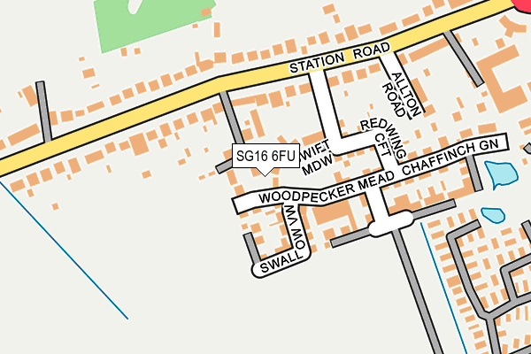 SG16 6FU map - OS OpenMap – Local (Ordnance Survey)