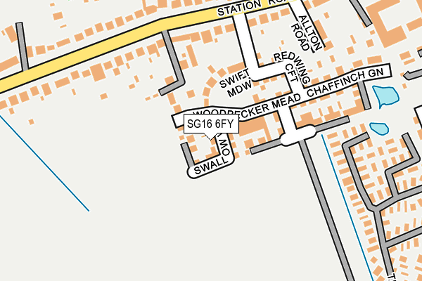 SG16 6FY map - OS OpenMap – Local (Ordnance Survey)