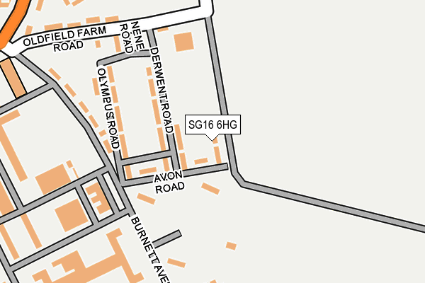 SG16 6HG map - OS OpenMap – Local (Ordnance Survey)