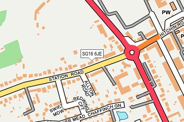SG16 6JE map - OS OpenMap – Local (Ordnance Survey)