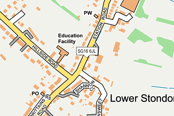 SG16 6JL map - OS OpenMap – Local (Ordnance Survey)