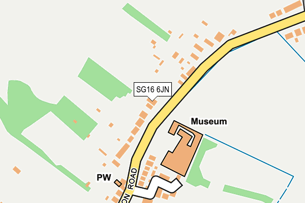 SG16 6JN map - OS OpenMap – Local (Ordnance Survey)