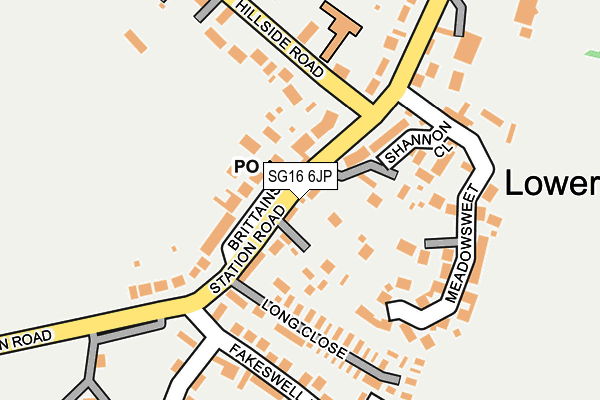 SG16 6JP map - OS OpenMap – Local (Ordnance Survey)