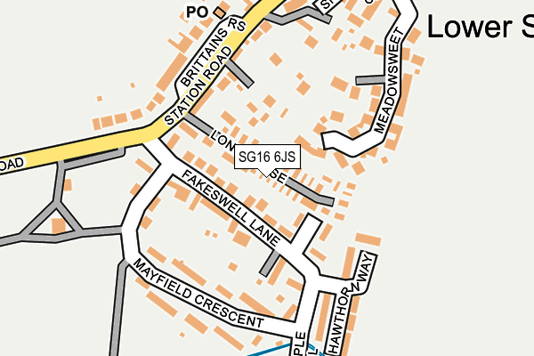 SG16 6JS map - OS OpenMap – Local (Ordnance Survey)