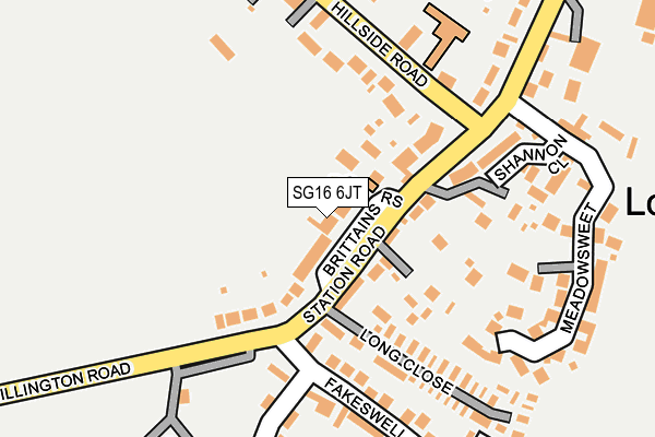 SG16 6JT map - OS OpenMap – Local (Ordnance Survey)