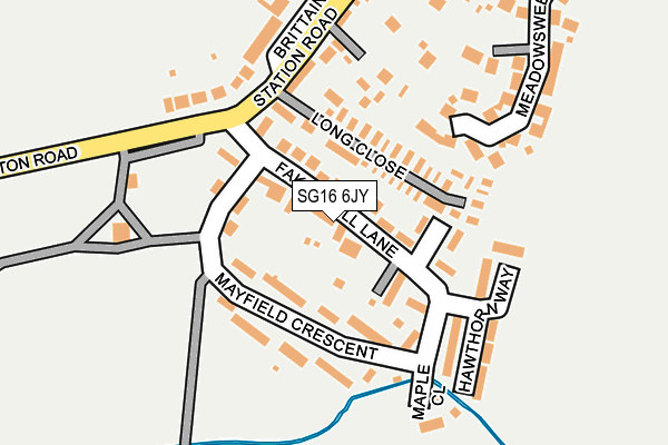 SG16 6JY map - OS OpenMap – Local (Ordnance Survey)