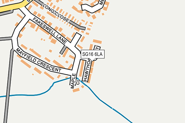 SG16 6LA map - OS OpenMap – Local (Ordnance Survey)