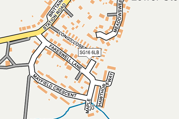 SG16 6LB map - OS OpenMap – Local (Ordnance Survey)