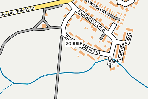 SG16 6LF map - OS OpenMap – Local (Ordnance Survey)