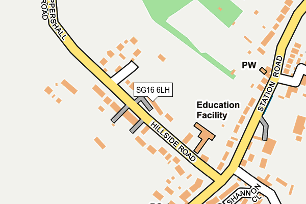 SG16 6LH map - OS OpenMap – Local (Ordnance Survey)