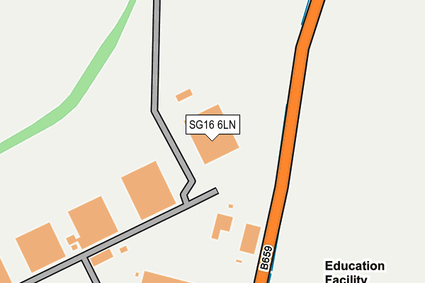 SG16 6LN map - OS OpenMap – Local (Ordnance Survey)
