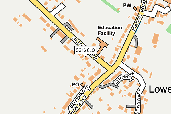 SG16 6LQ map - OS OpenMap – Local (Ordnance Survey)
