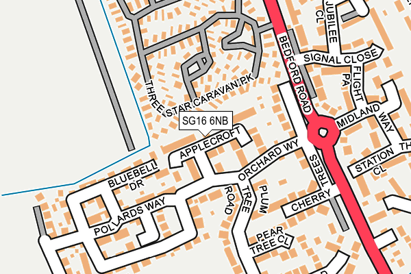 SG16 6NB map - OS OpenMap – Local (Ordnance Survey)