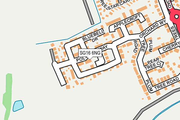 SG16 6NG map - OS OpenMap – Local (Ordnance Survey)