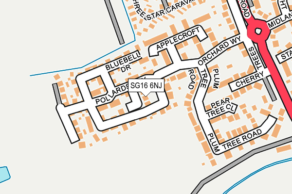 SG16 6NJ map - OS OpenMap – Local (Ordnance Survey)