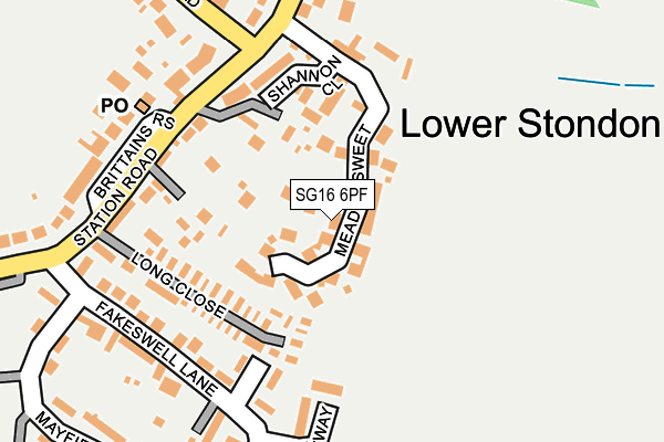 SG16 6PF map - OS OpenMap – Local (Ordnance Survey)