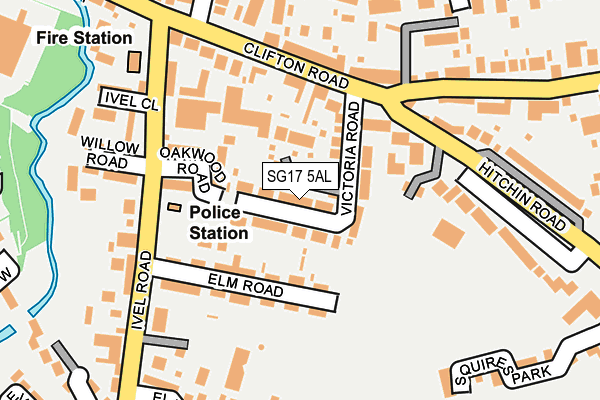 SG17 5AL map - OS OpenMap – Local (Ordnance Survey)